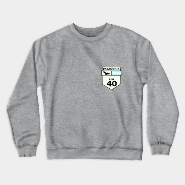 Ruta 40 road sign Crewneck Sweatshirt by stevepaint